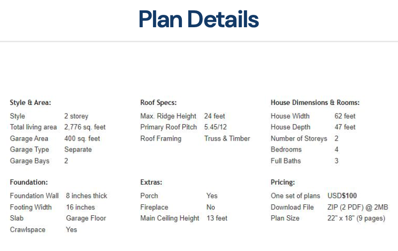 Plan Details