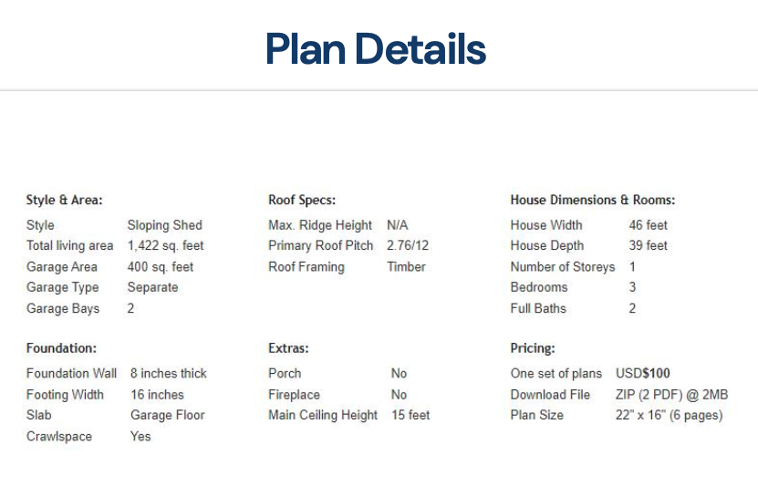 Plan Details