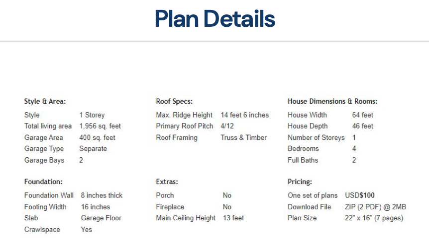 Plan Details