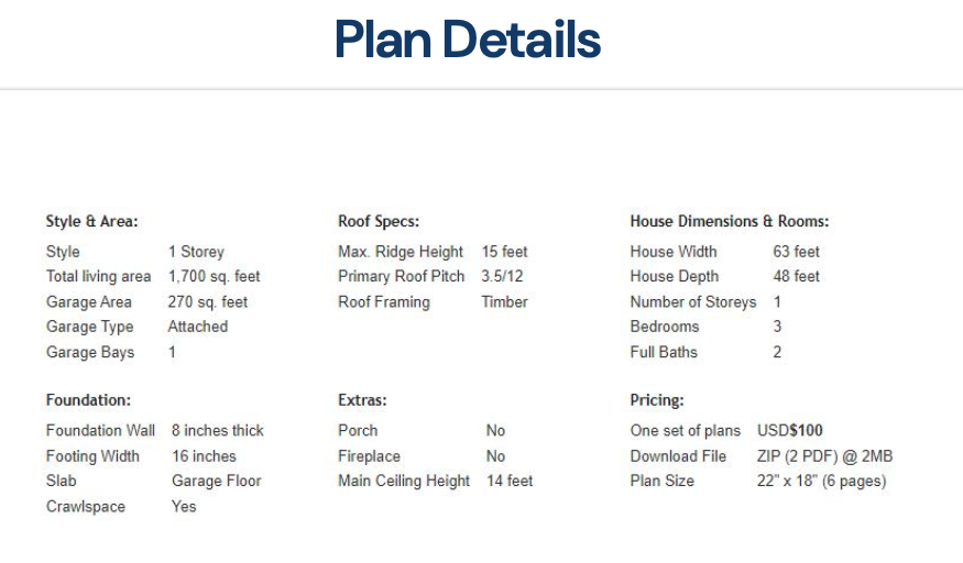 Plan Details