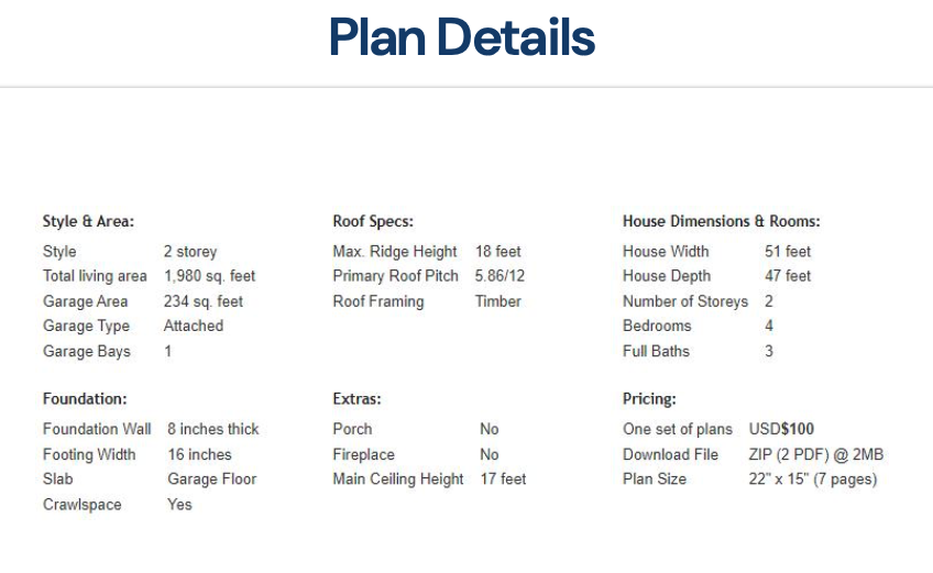 Plan Details