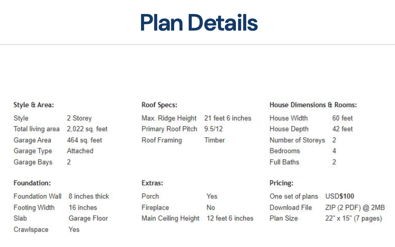 Plan Details
