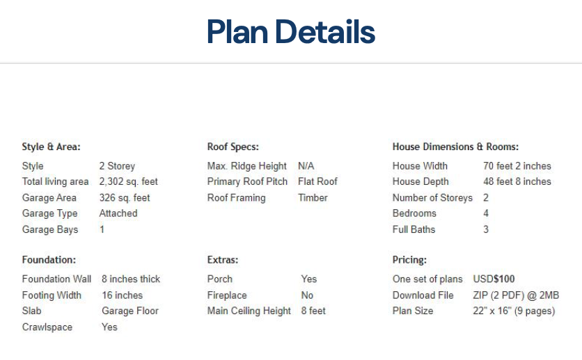 Plan Details