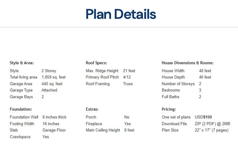 Plan Details